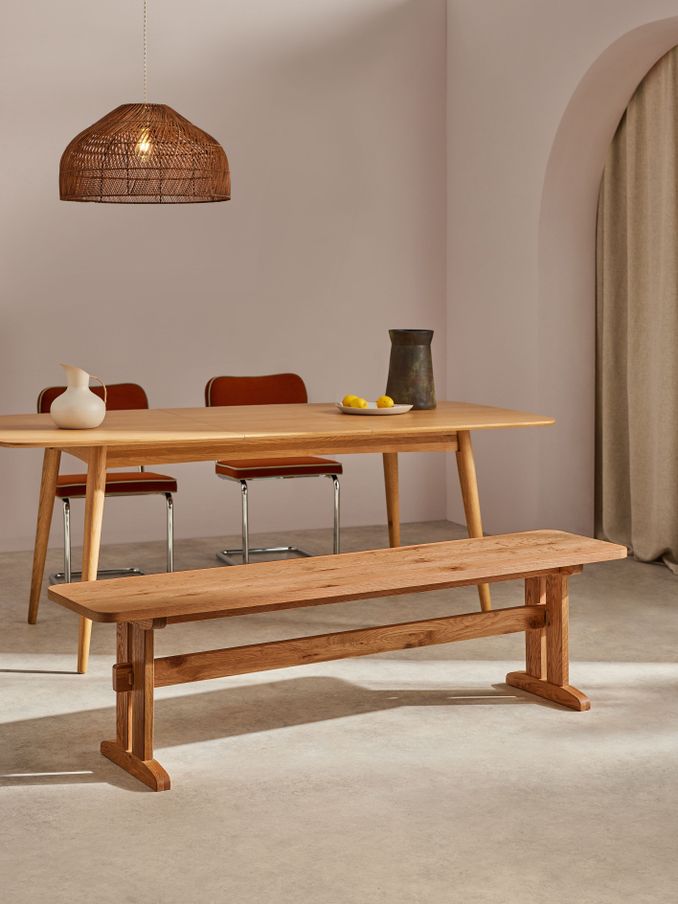 Quinn Dining Bench in Oak (D82552) | £349
