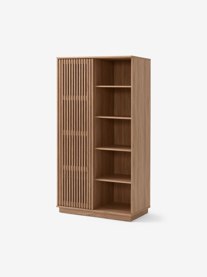 Tulma Sliding Door Double Wardrobe in Dark Oak Effect (D86973) | £475