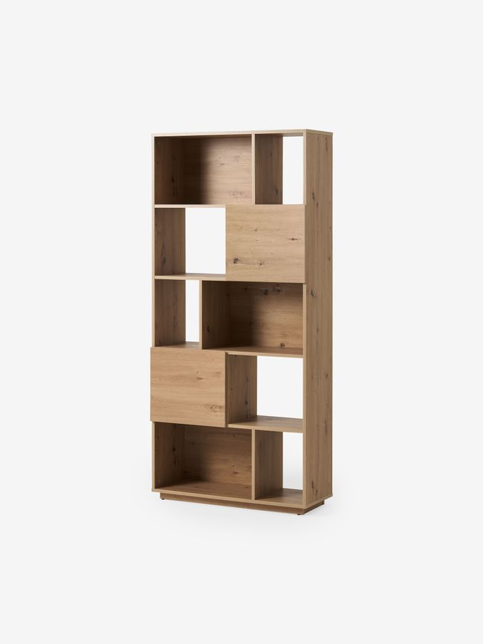 Hopkins Narrow Bookcase in Distressed Oak Effect (D87331) | £299