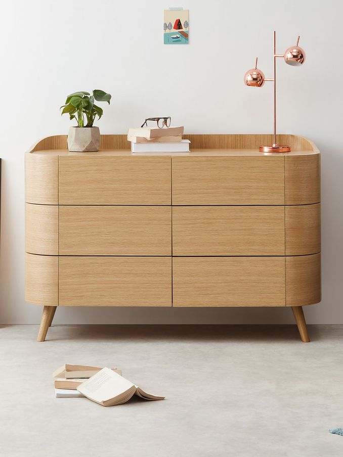 Odie 6 Drawer Chest of Drawers in Oak (D87780) | £1,199