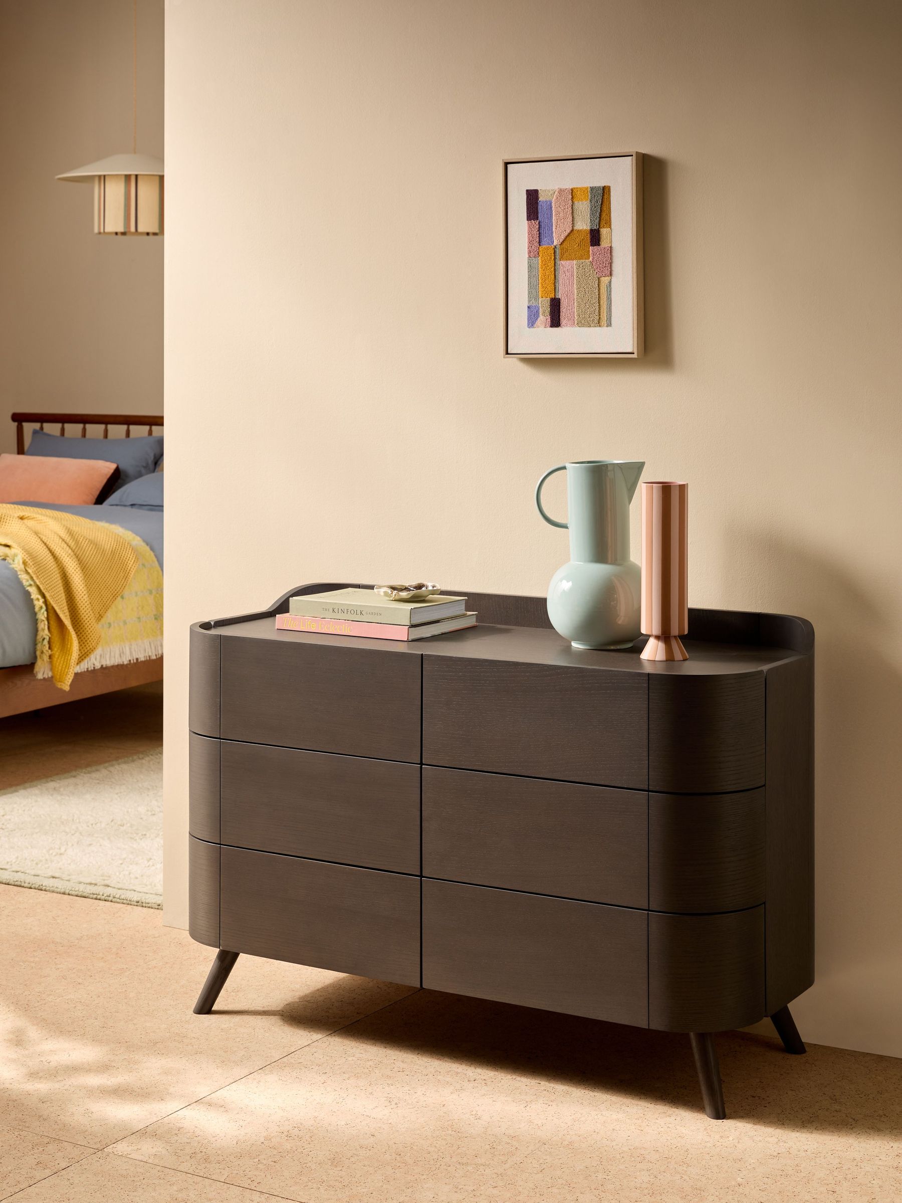 Odie 6 Drawer Chest of Drawers in Dark Stain Oak (D87782) | £1,199