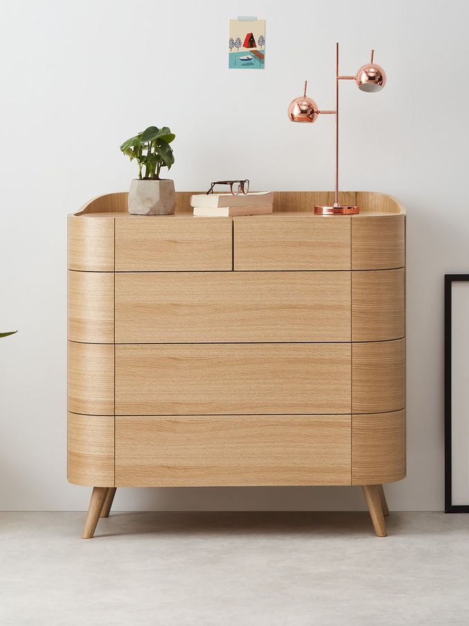 Odie 5 Drawer Chest of Drawers in Oak (D87804) | £1,099
