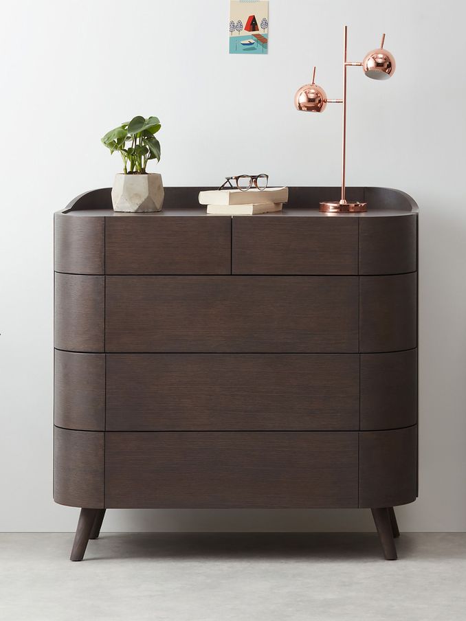 Odie 5 Drawer Chest of Drawers in Dark Stain Oak (D87847) | £1,099