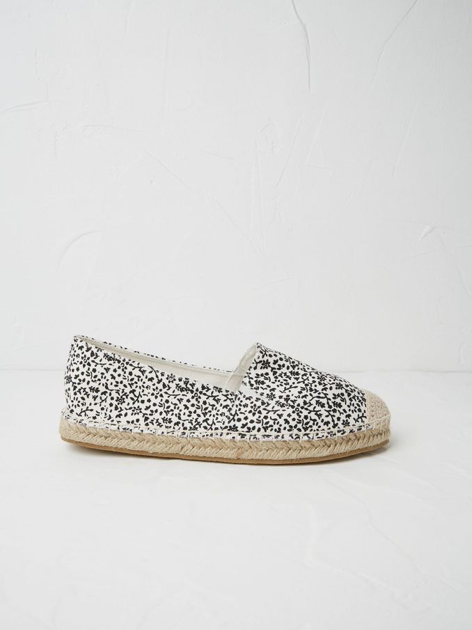 White Printed Maggie Espadrilles (D91240) | £22