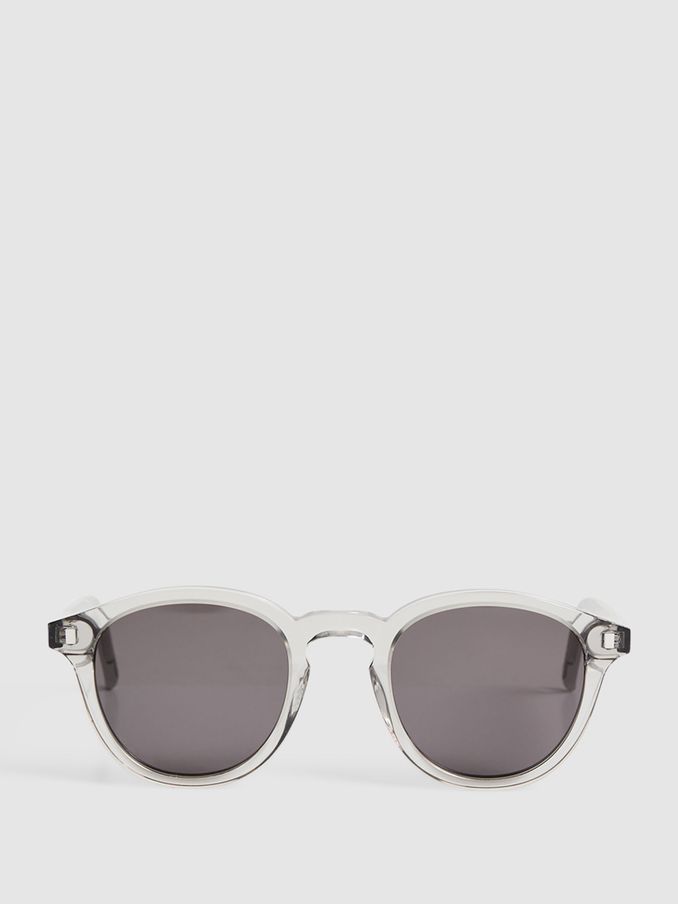 Monokel Eyewear Round Sunglasses in Grey (D93455) | £88