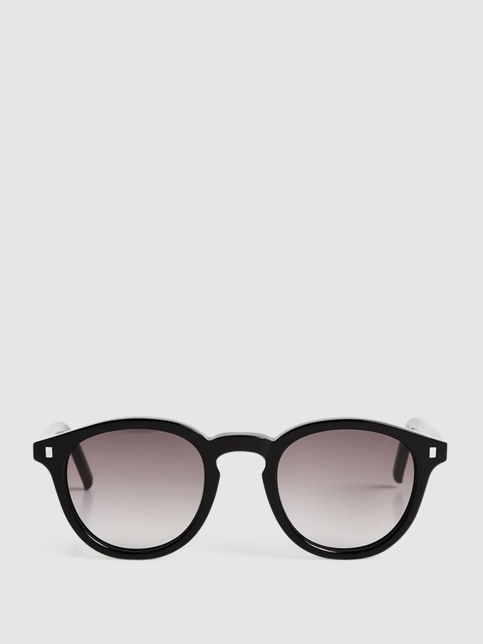 Monokel Eyewear Round Sunglasses in Black (D93456) | £88