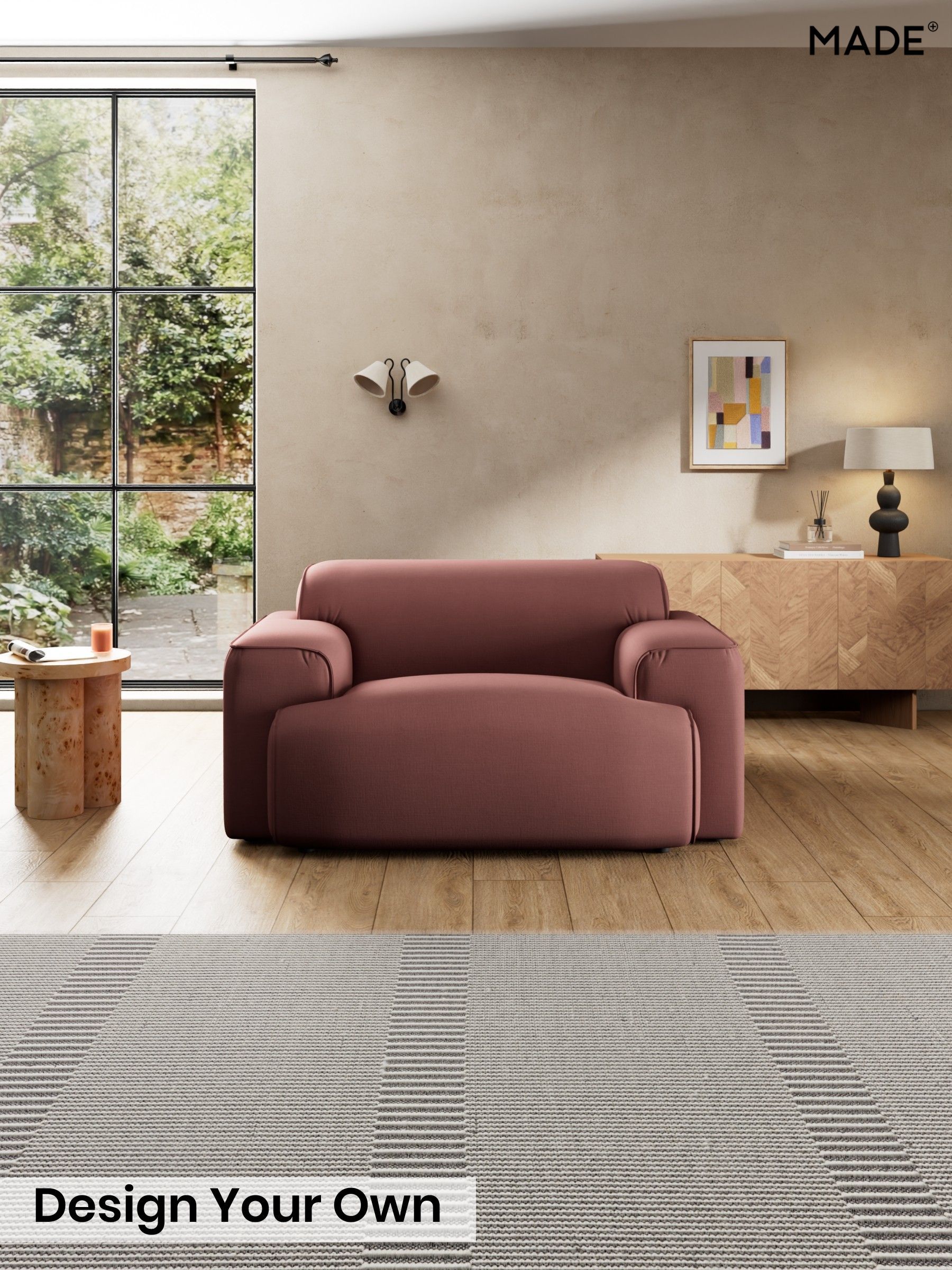 Natural Blend/Deep Coral Pink - Avalon By Made