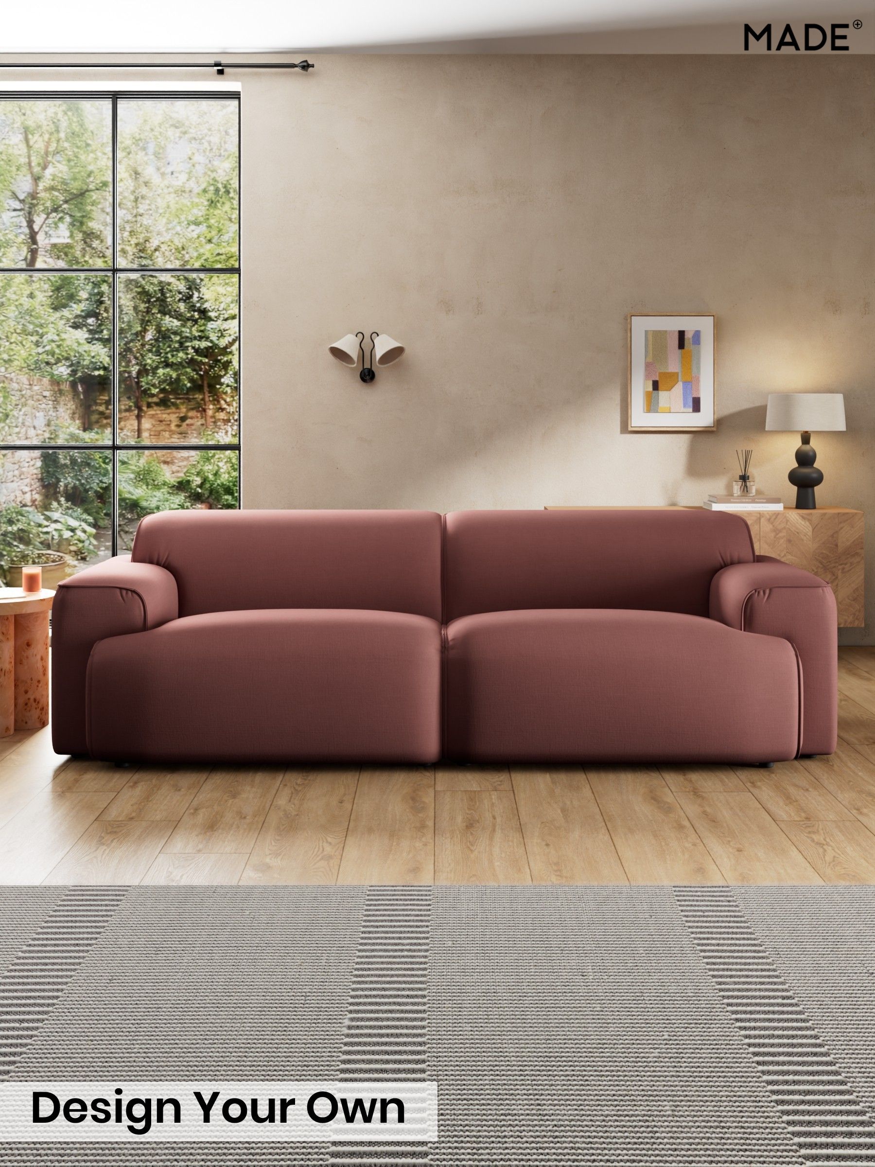 Natural Blend/Deep Coral Pink - Avalon By Made