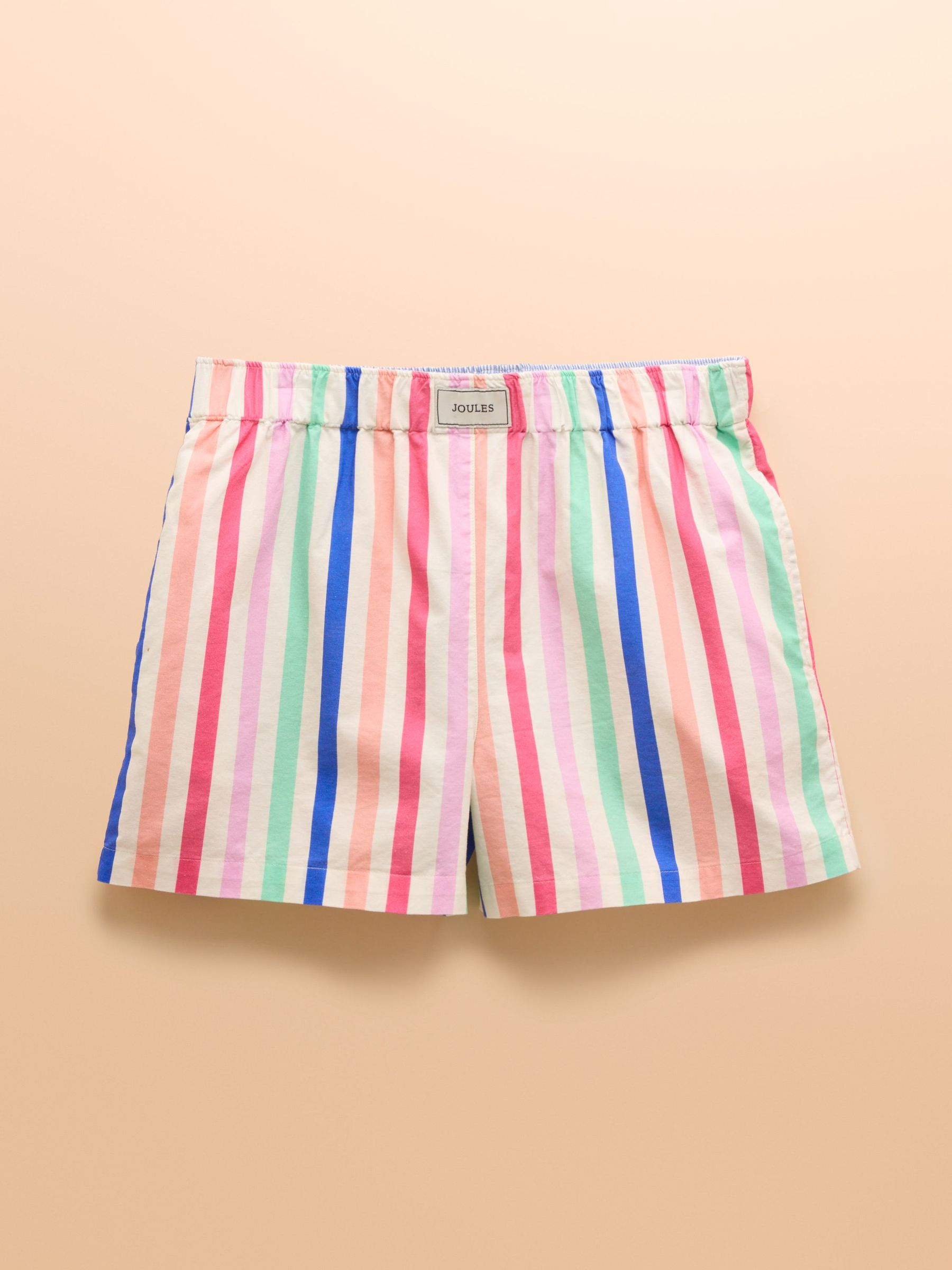 Amara Multi Stripe Pull-On Cotton Shorts