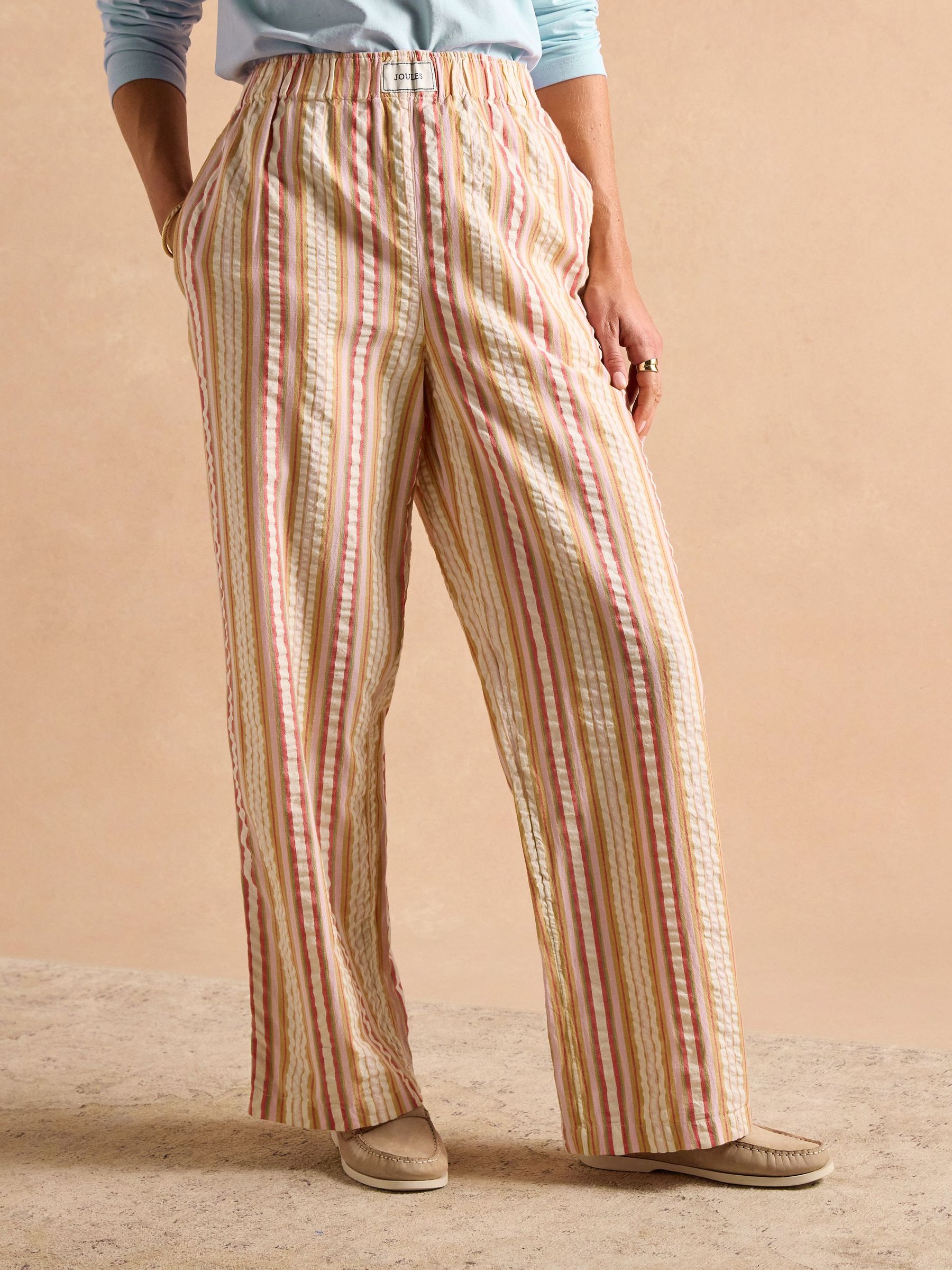 Hallie Orange Pull-On Cotton Trousers (E00354) | £39