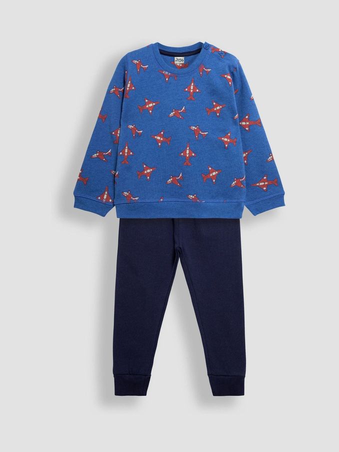 Cobalt Arrows Print Sweatshirt and Joggers Set (E00815) | £15