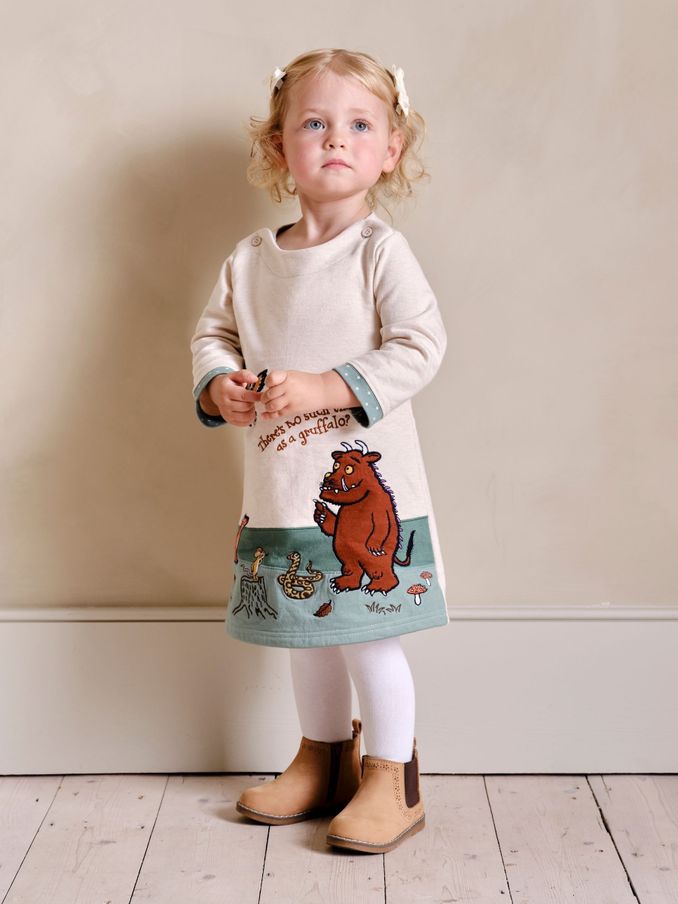 Natural The Gruffalo Appliqué A-Line Dress (E00823) | £17