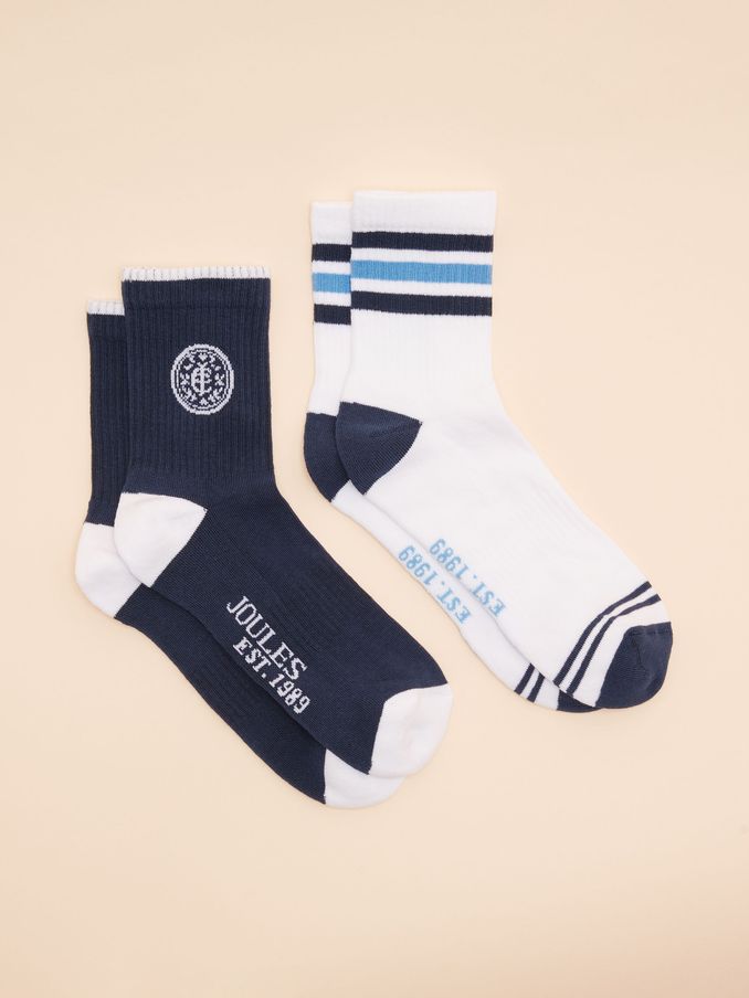 Men's Volley Navy Pack of Two Tennis Socks (E00959) | £10