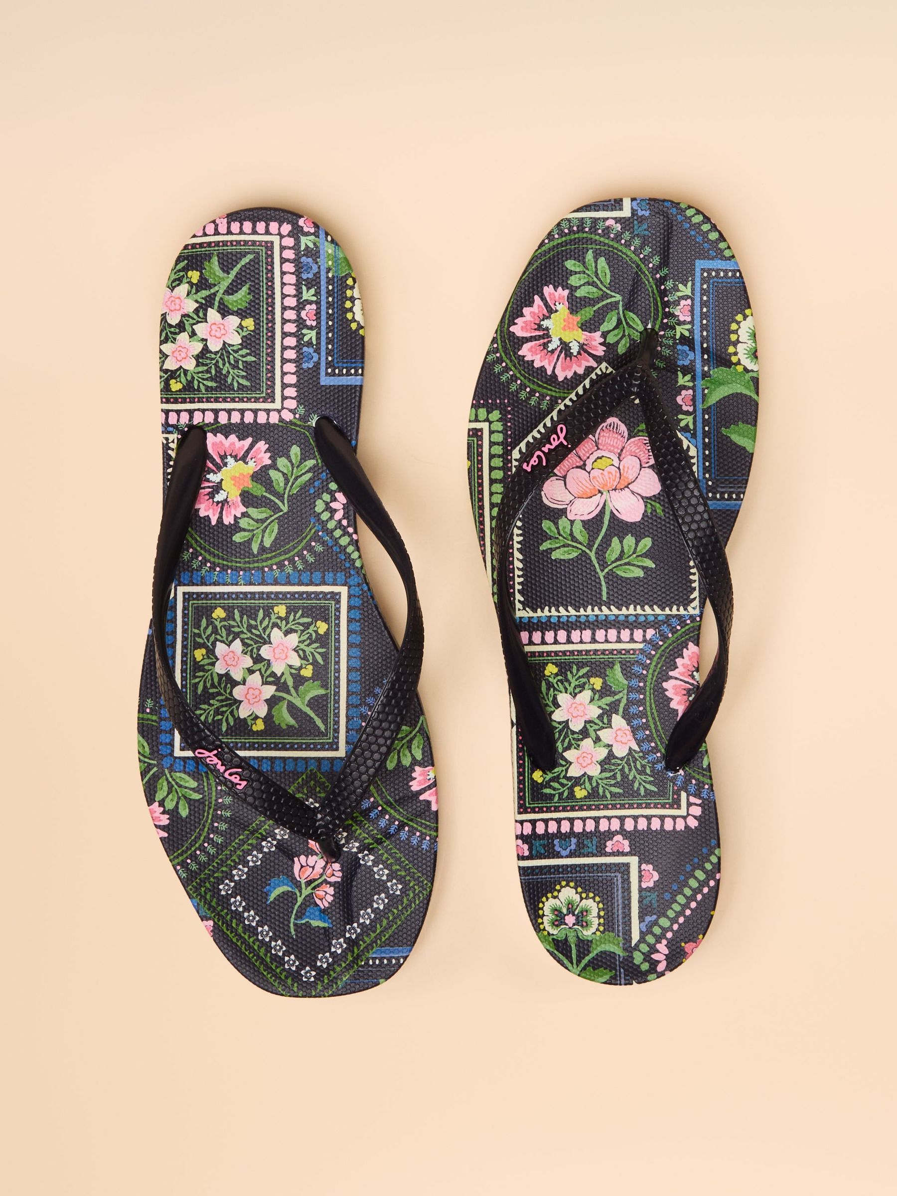 Sunvale Navy Printed Flip Flops (E00992) | £18