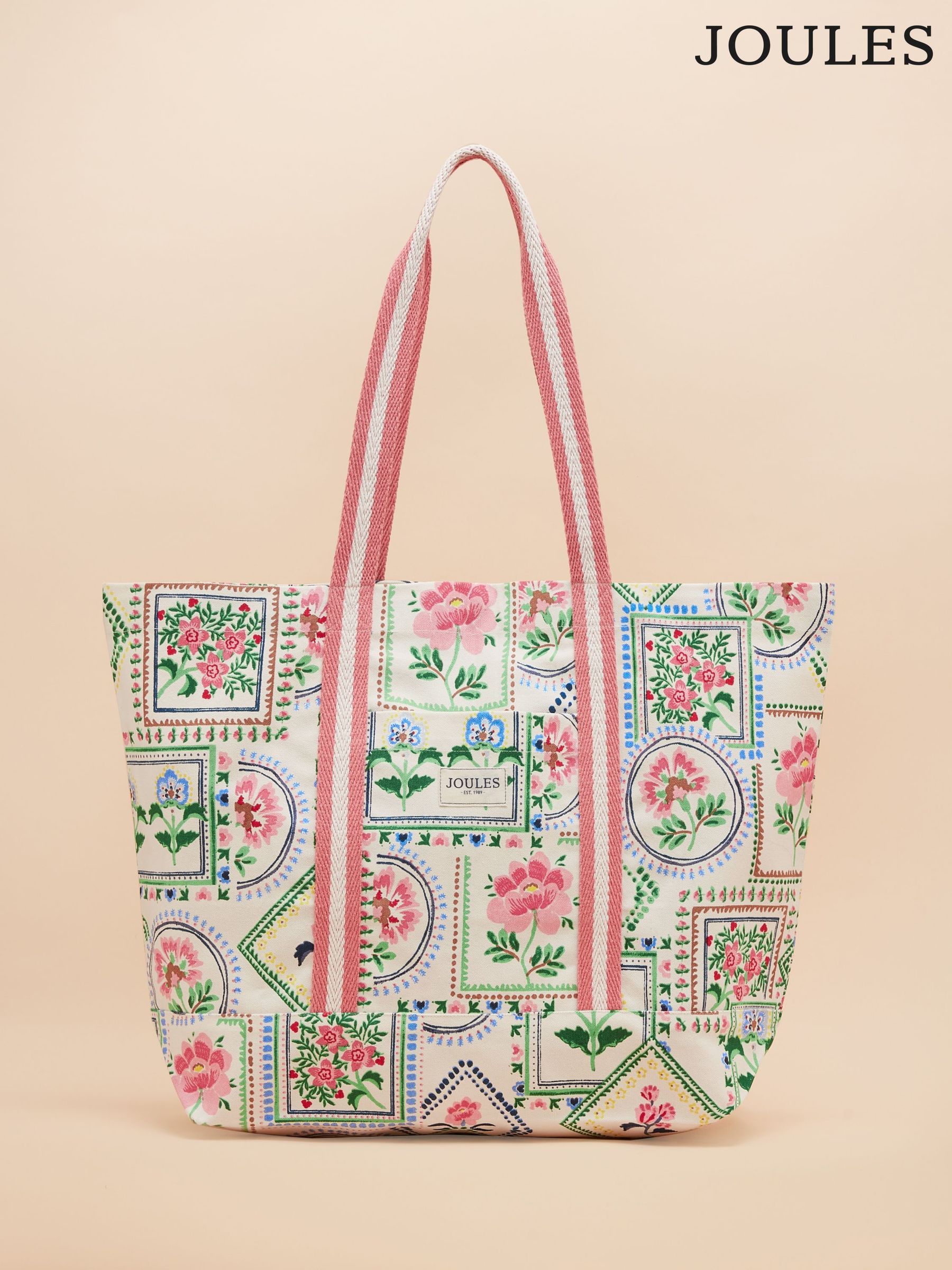 Promenade Floral Canvas Beach Bag (E01140) | £26