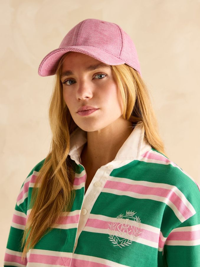 Daley Pink Herringbone Cap (E01215) | £24