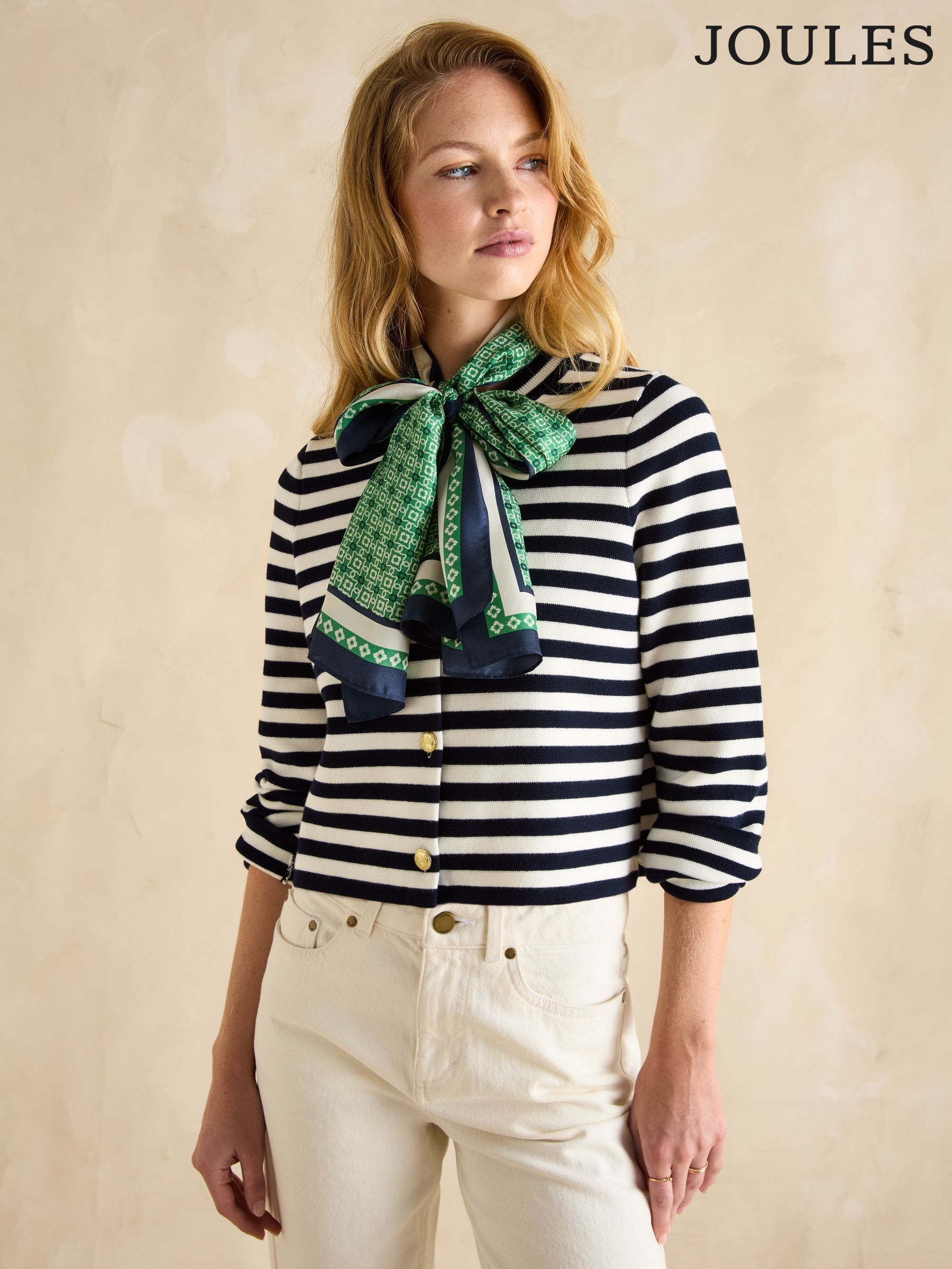 Windsor Green Printed Long Silk Scarf (E01396) | £45