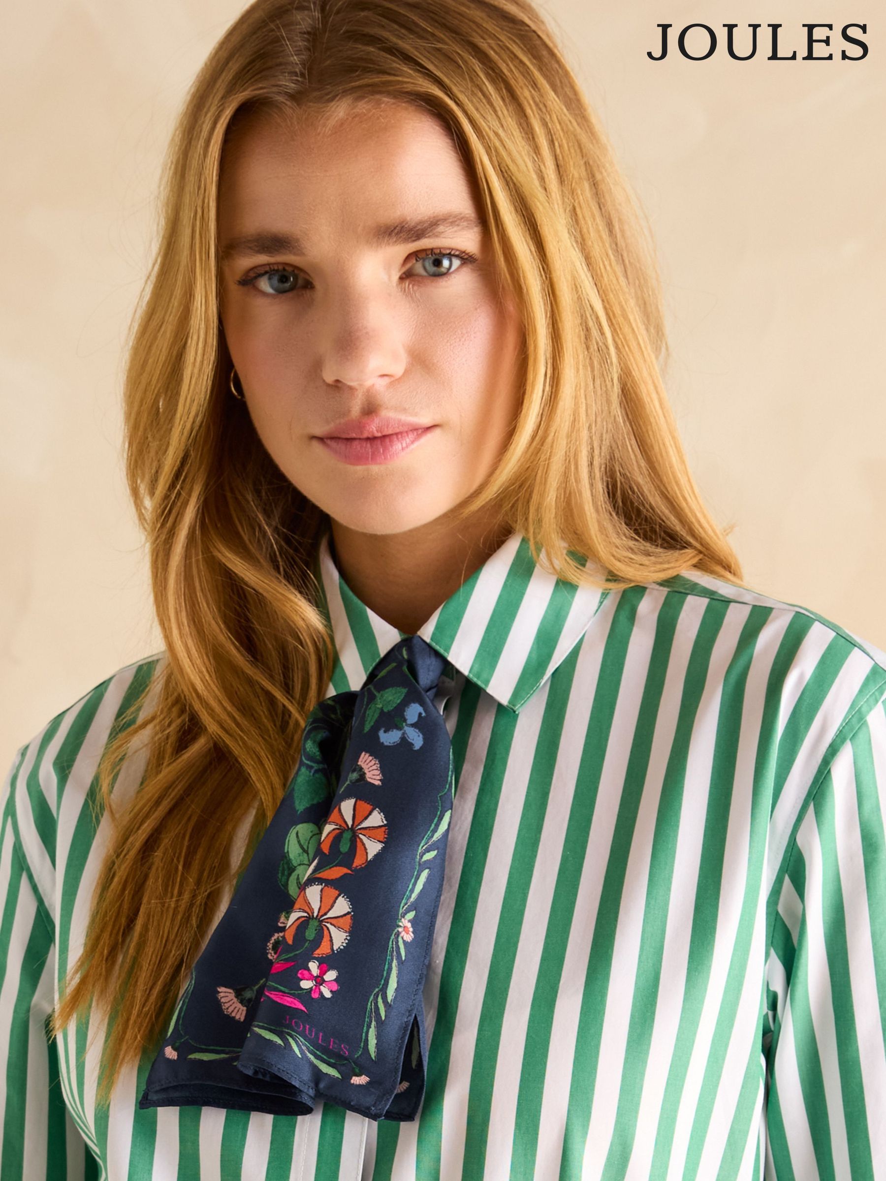 Highgrove Navy Blue Skinny Printed 100% Silk Scarf (E01400) | £20