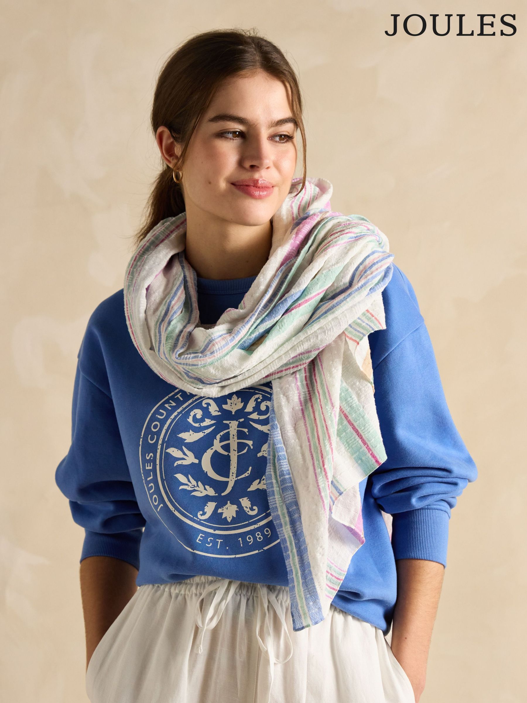 Orla Multi Lightweight Cotton Scarf (E01407) | £25