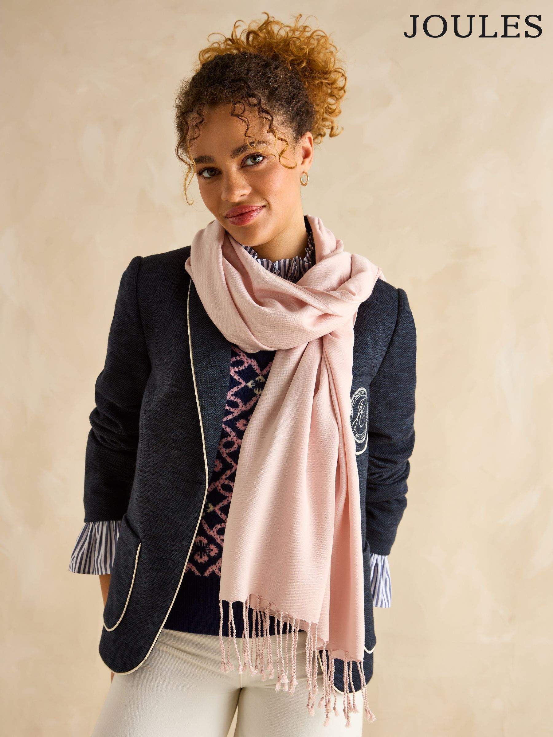 Ascot Pink Pashmina Scarf (E01413) | £30