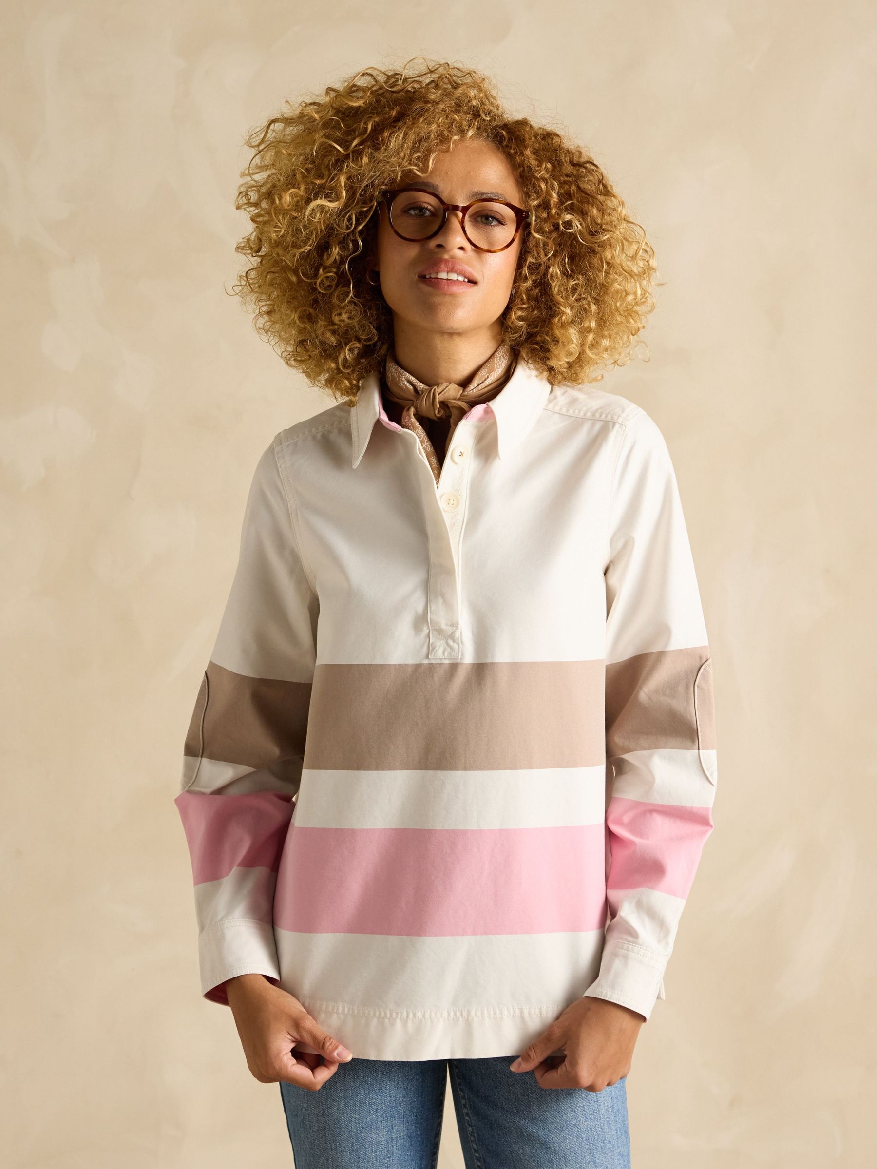 Brinley Tan/Pink Deck Shirt (E01793) | £69
