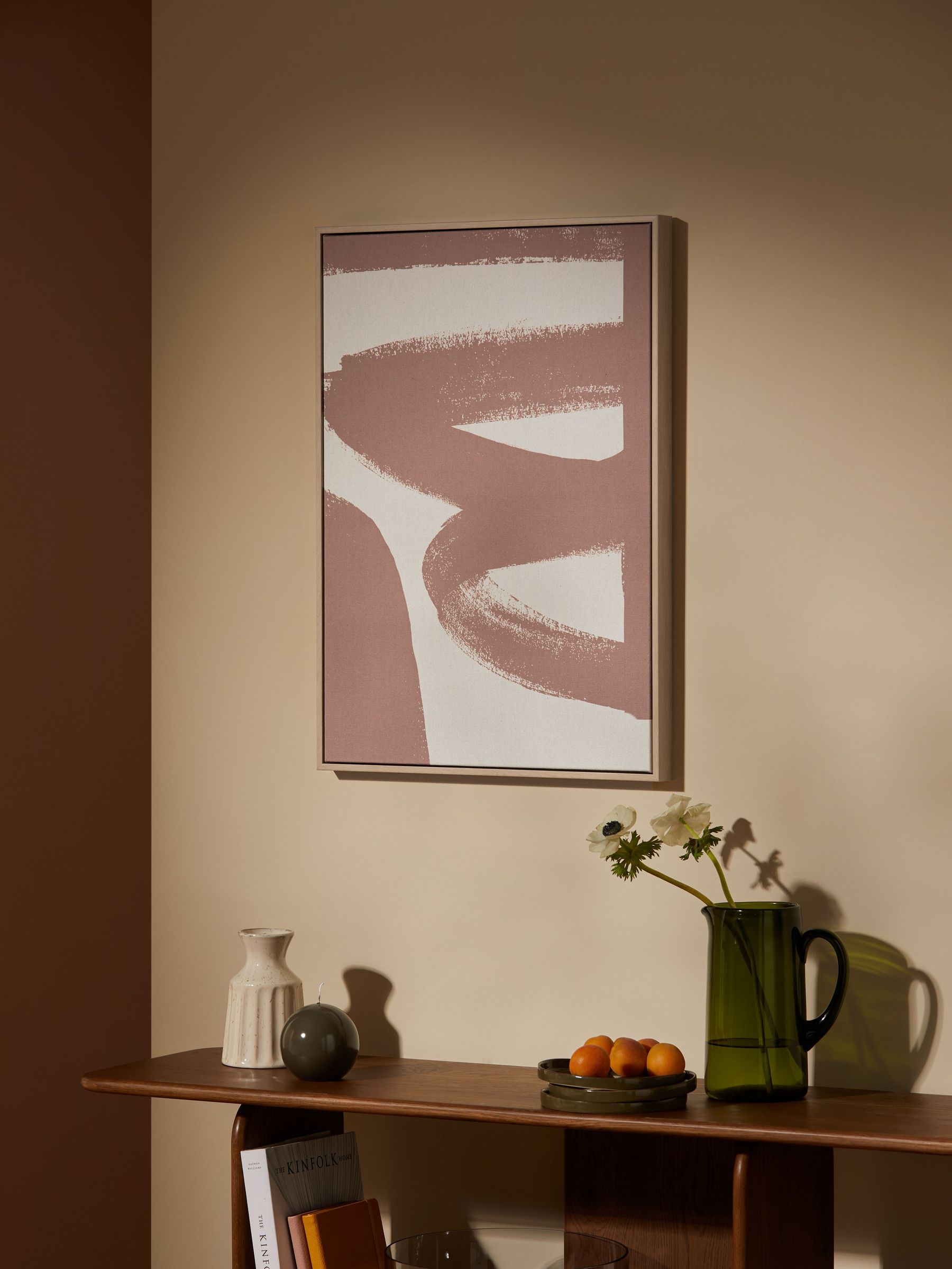Abstract Canvas Wall Art in Innes Brown (E01895) | £40
