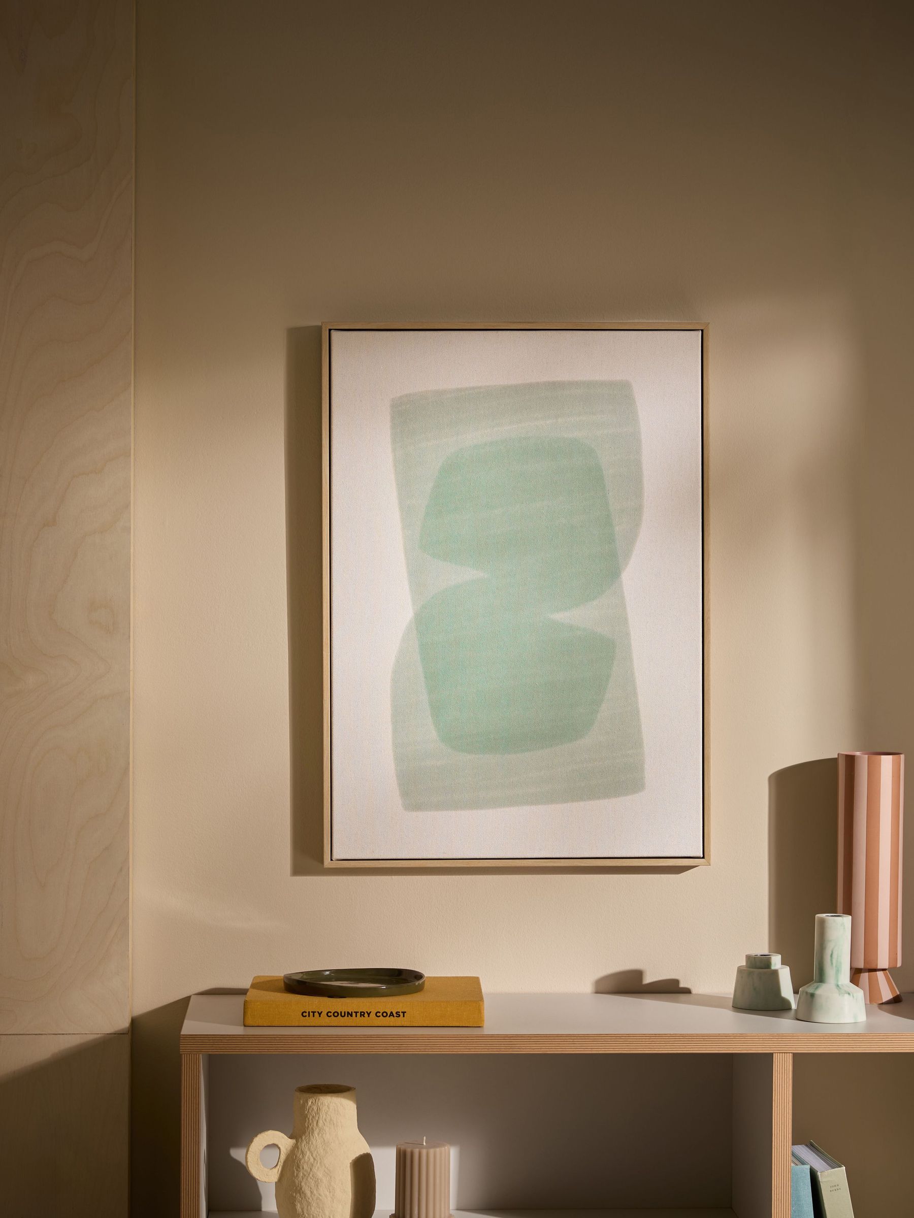 Abstract Canvas Wall Art in Kinney Turquoise (E01896) | £40