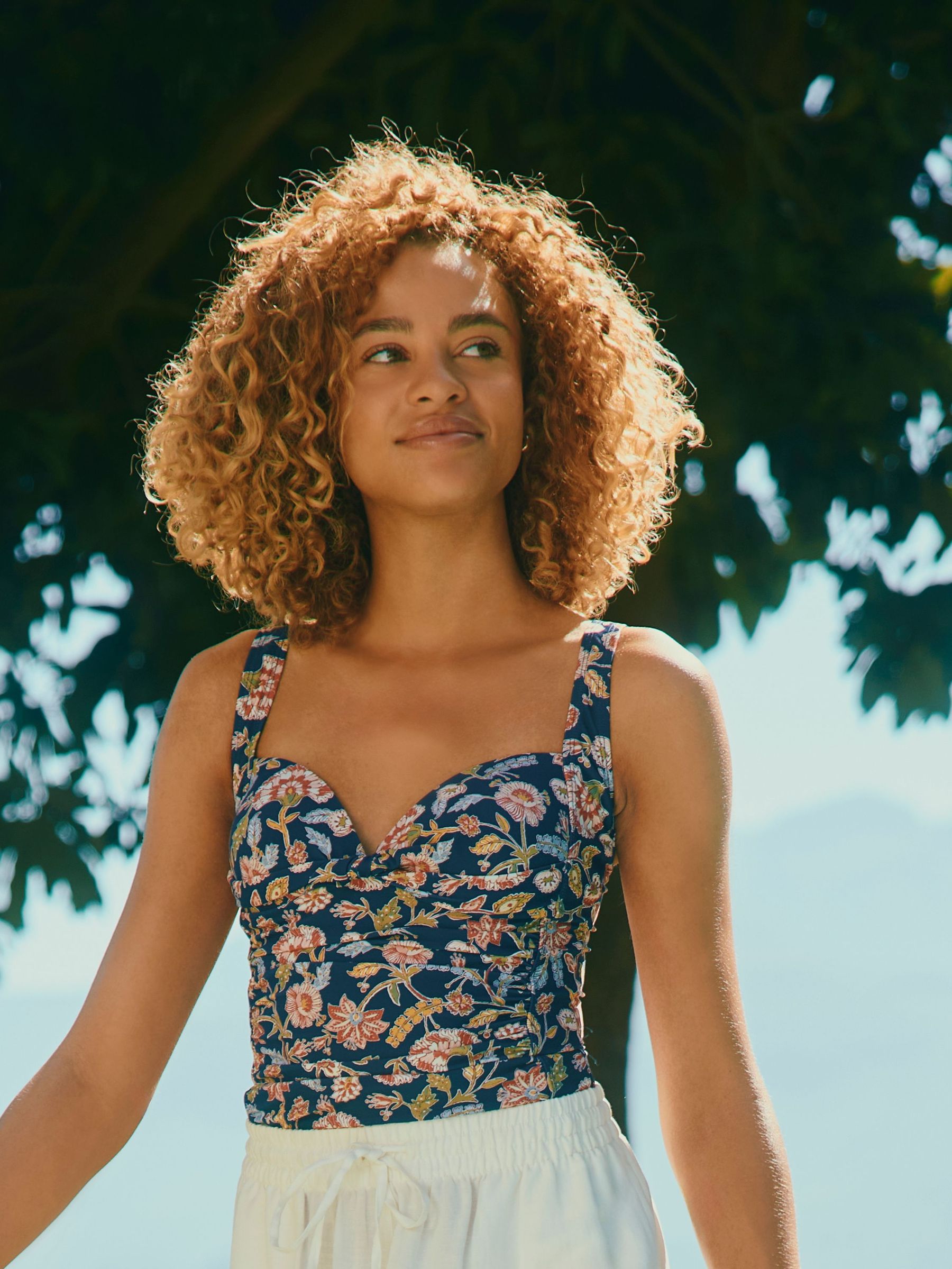 Jasmine Navy Tankini Top (E02226) | £35