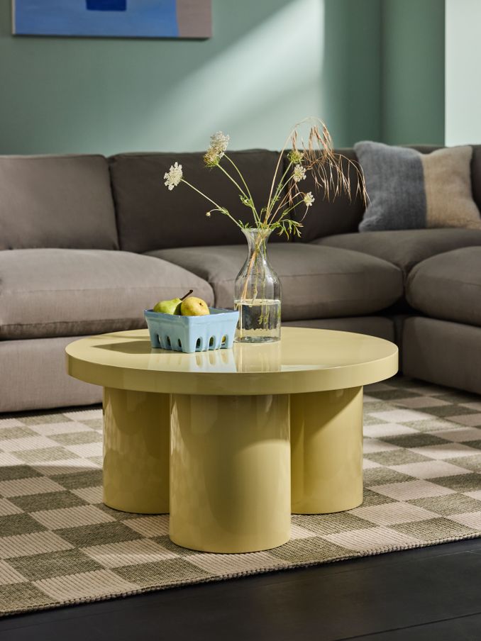 Lacey Coffee Table in Yellow Gloss (E02244) | £299