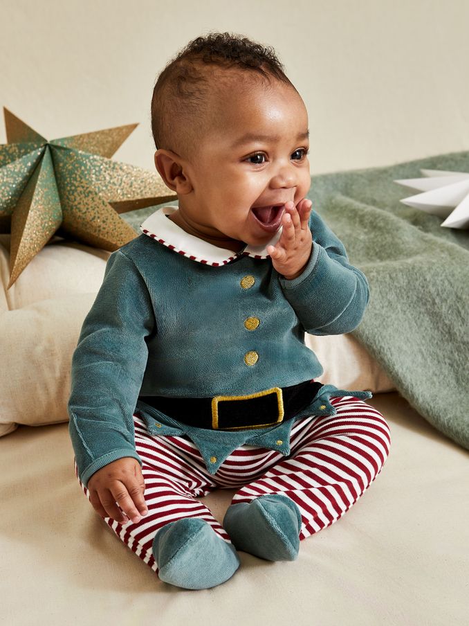 Red Christmas Baby Elf Outfit Set 2 Piece (E02556) | £13