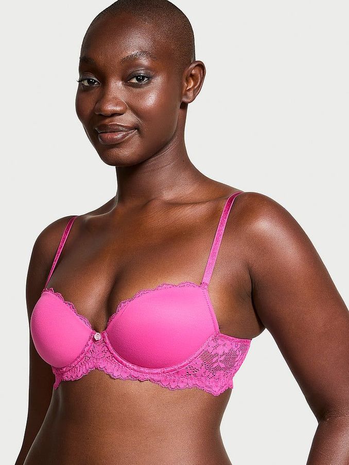 Luscious Rose Pink Lightly Lined Demi Bra (E06062) | £18