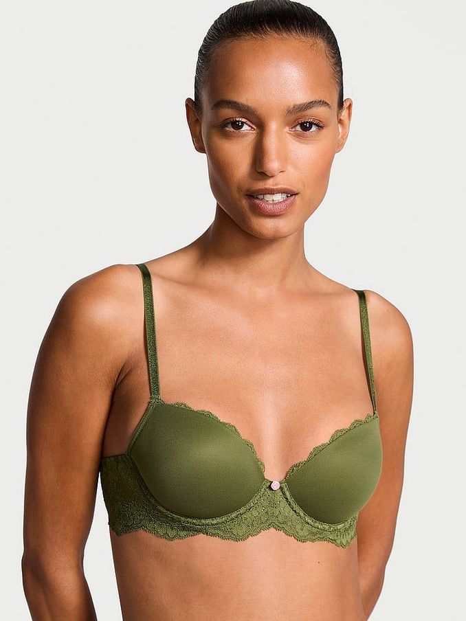 Woodland Green Lightly Lined Demi Bra (E06065) | £19