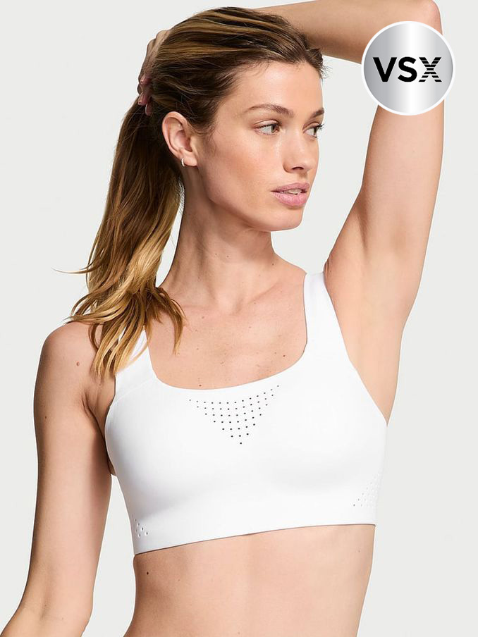 White Back Close Featherweight Max High Support Sports Bra (E08522) | £45