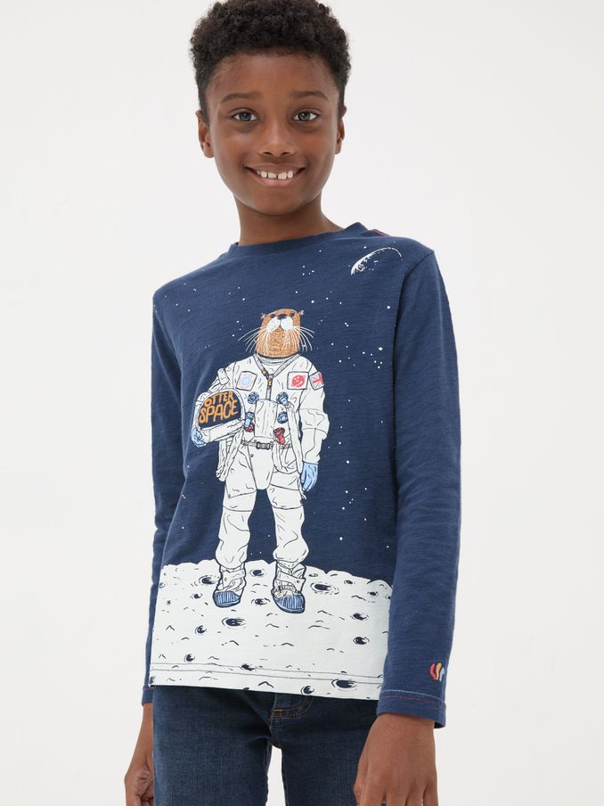 Navy Otto Space T-Shirt (E11242) | £8