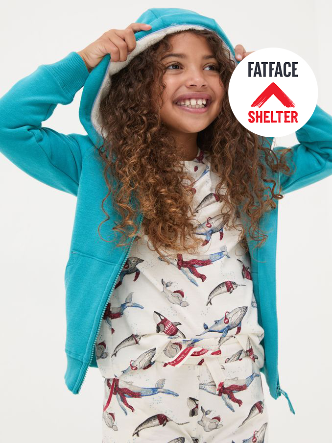 Teal Blue Shelter Wilson the Whale Zip Thru (E11678) | £14