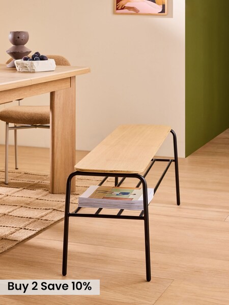 Sadie Bench in Black (E12332) | £229