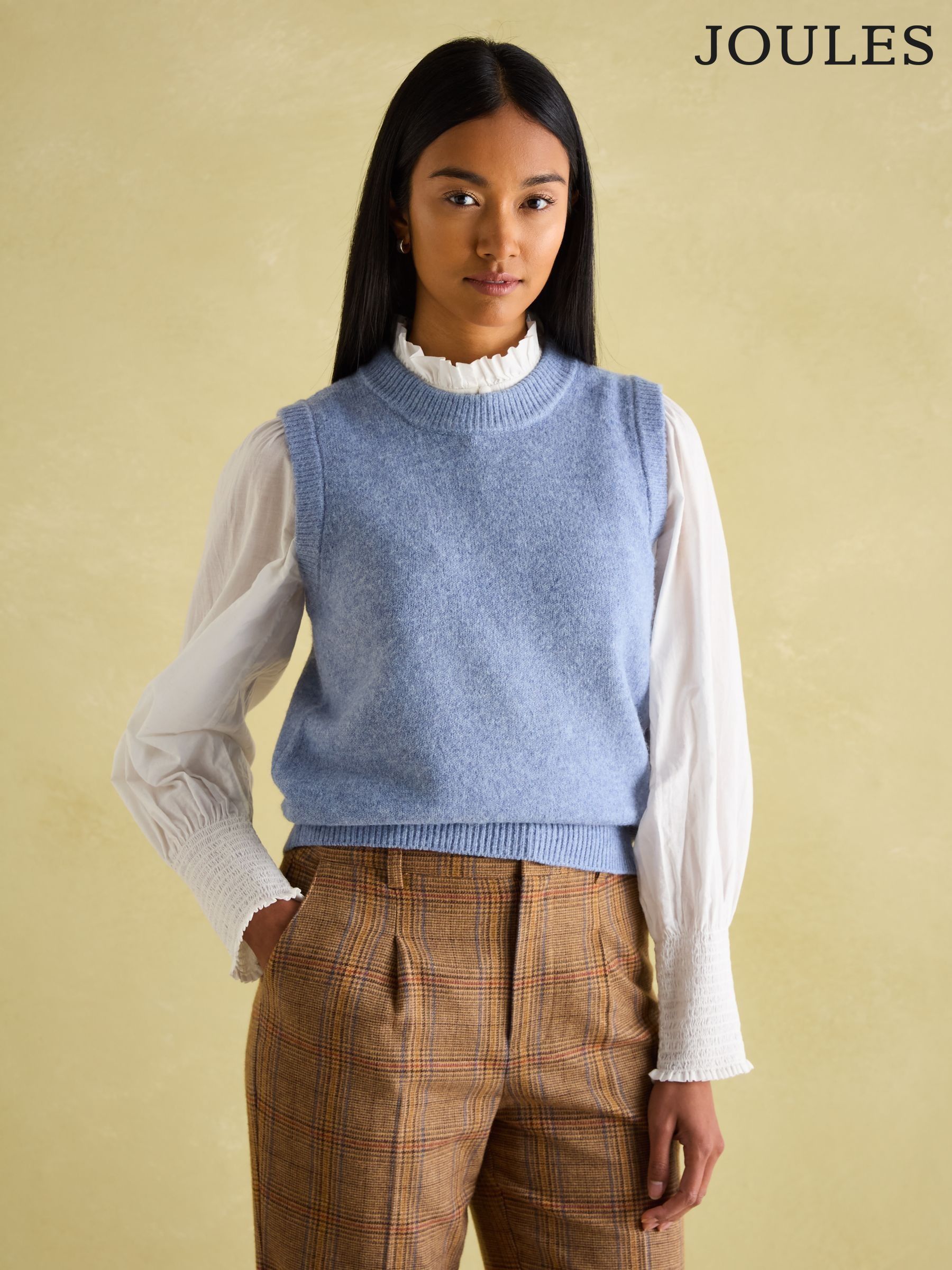 Holly Light Blue Regular Fit Knitted Vest (E12528) | £40