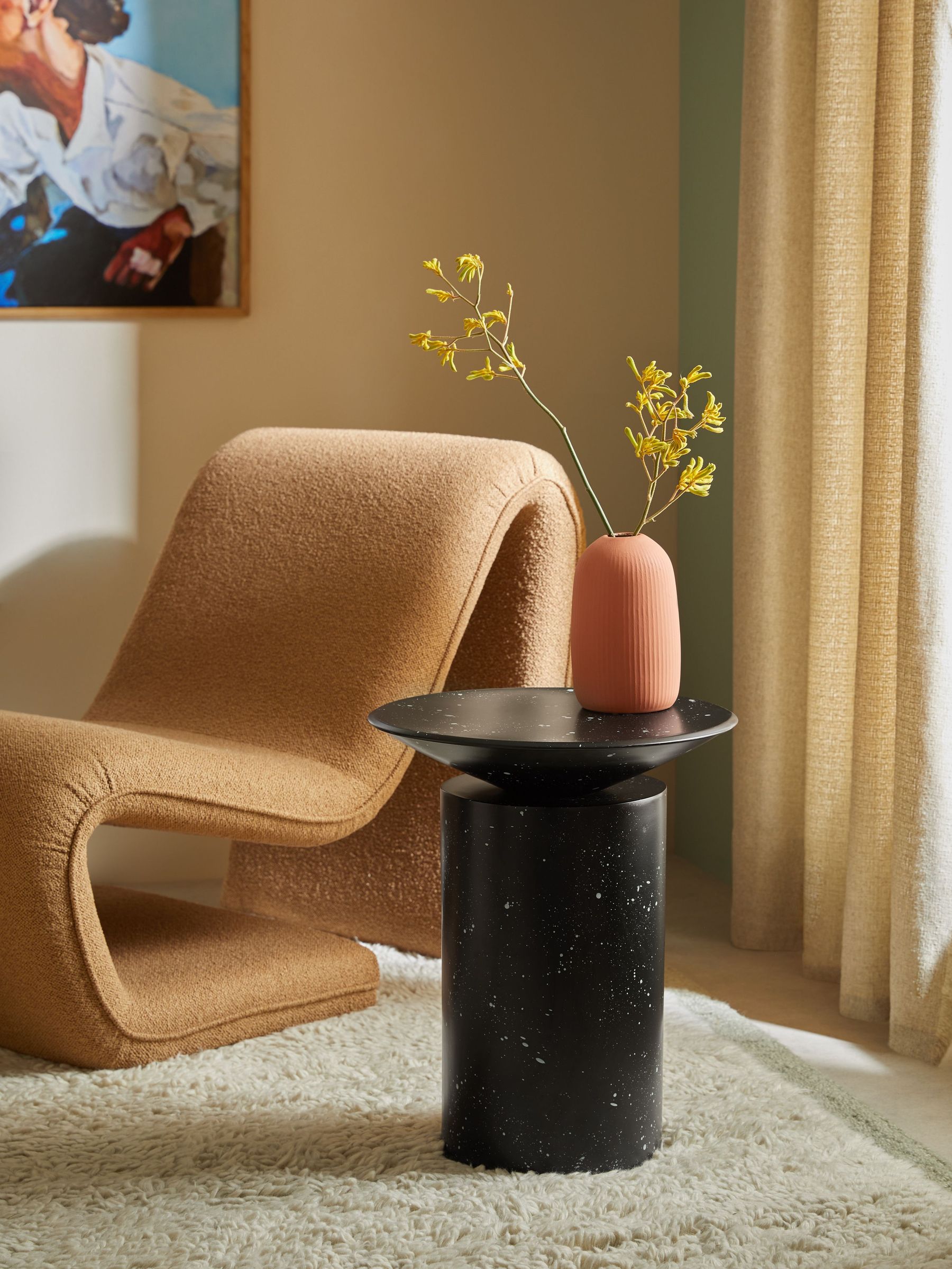 Bava Side Table in Black and White (E13475) | £199