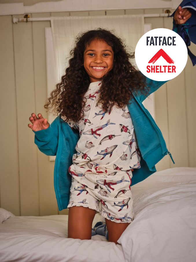 White Shelter Whale Pyjama Shorts Set (E13657) | £14