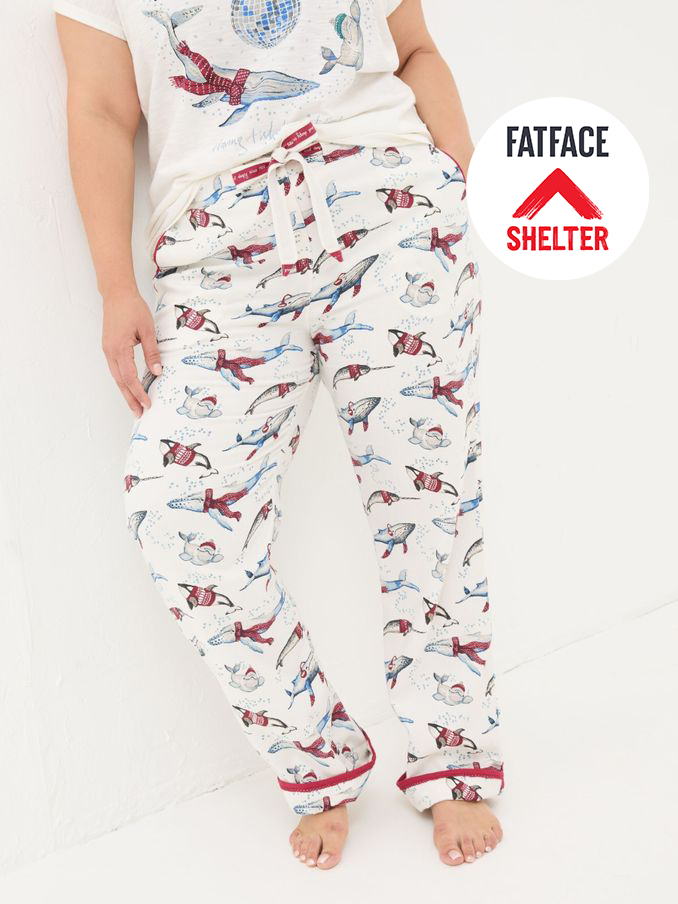 Shelter Eva Ivory Pyjama Bottoms (E13891) | £18