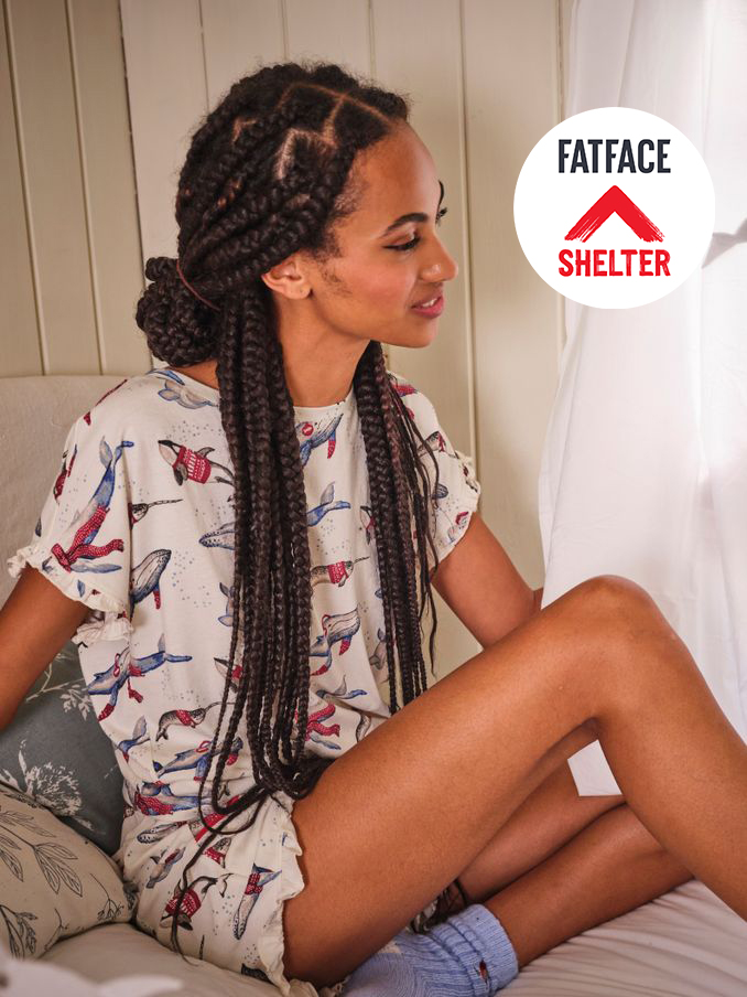 Shelter Ivory Shelter Pyjama Shorts Set Wilson Whale (E13902) | £20