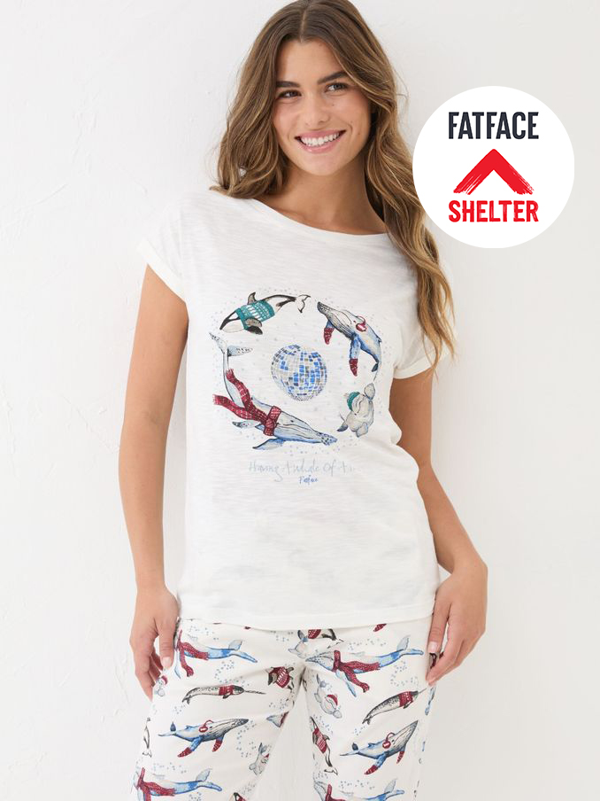 Shelter Ivory Wyn Pyjama Top (E13903) | £12