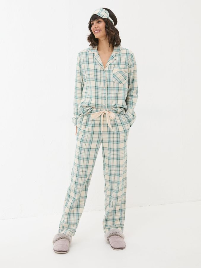Green Pyjama Set Green Check (E14047) | £40