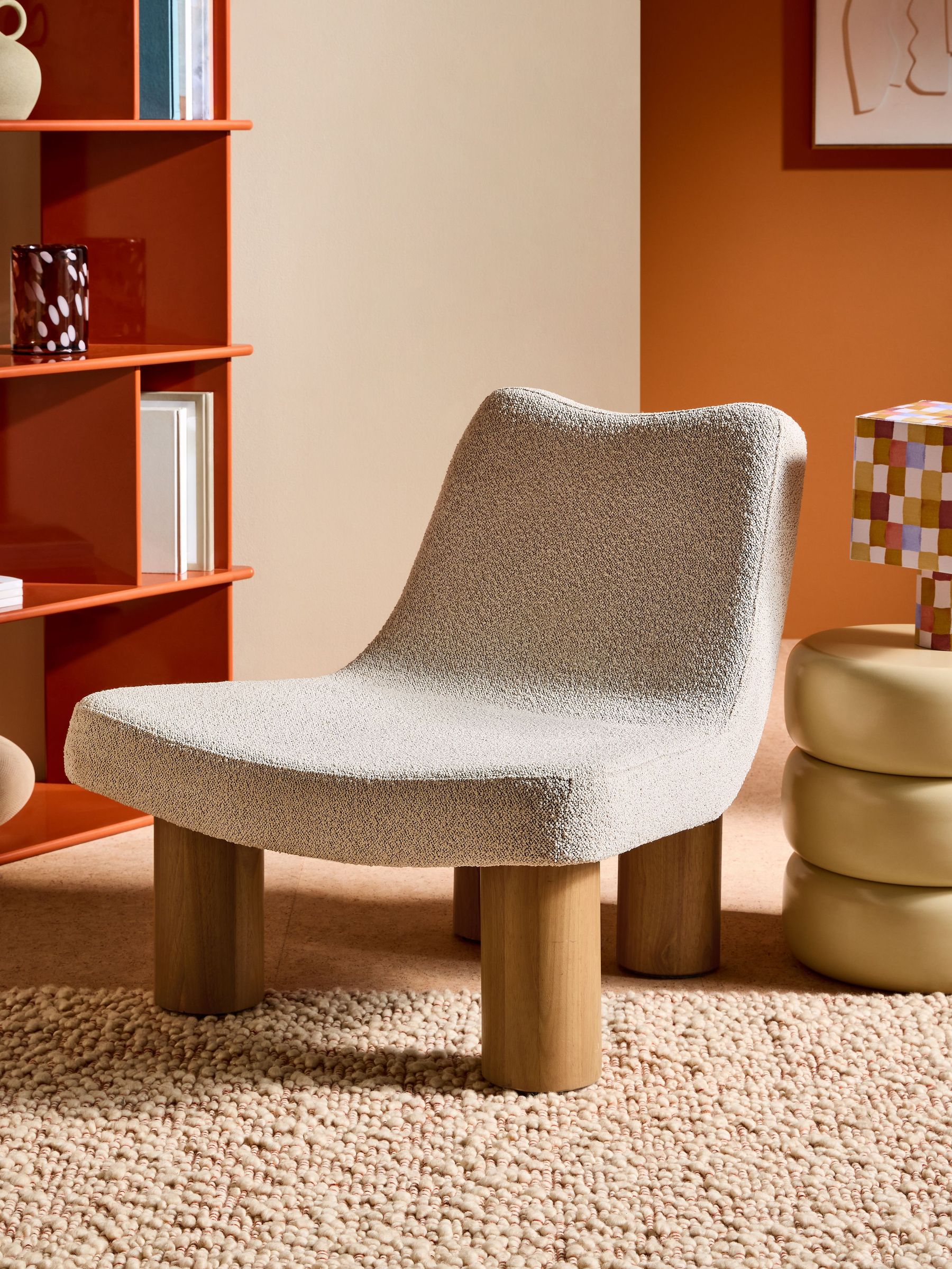 Wray Accent Chair in Off White Pax Boucle (E15879) | £399