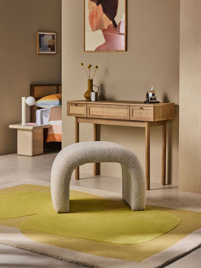 Beryl Stool in Off White Pax Boucle (E15882) | £160