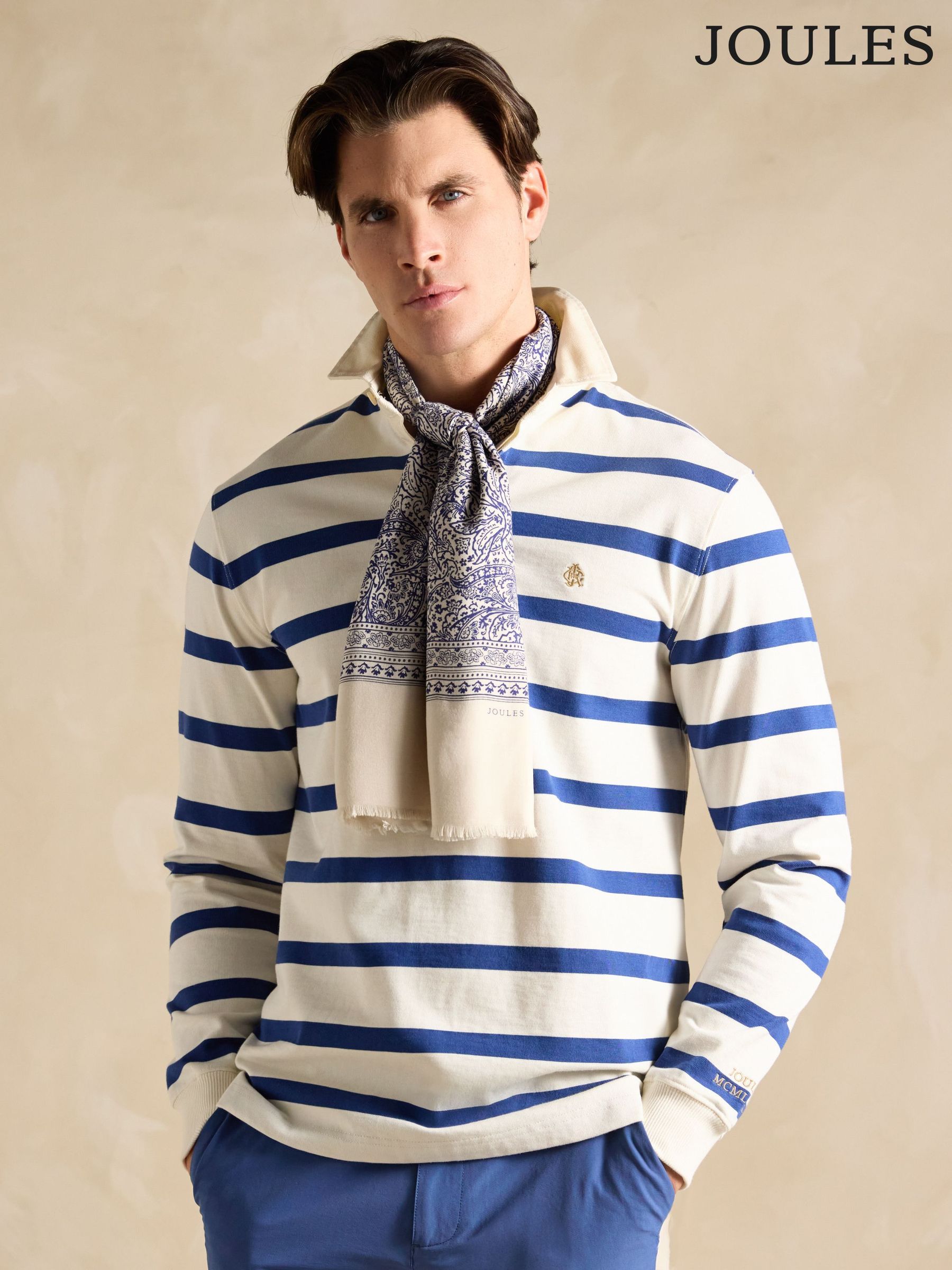 Mayfair Blue/White Scarf (E16838) | £29