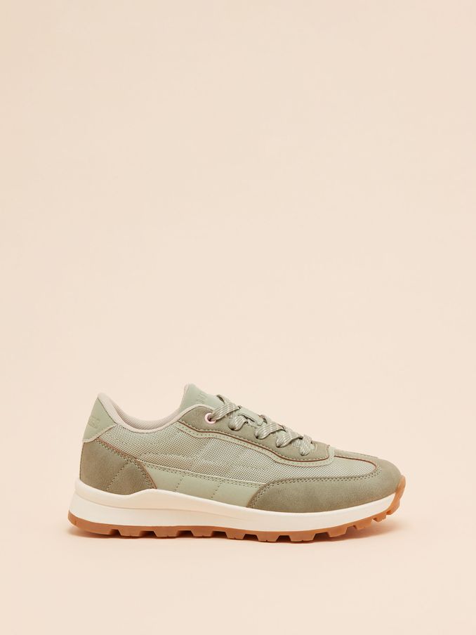 Parkfield Khaki Green Trainers (E16877) | £50