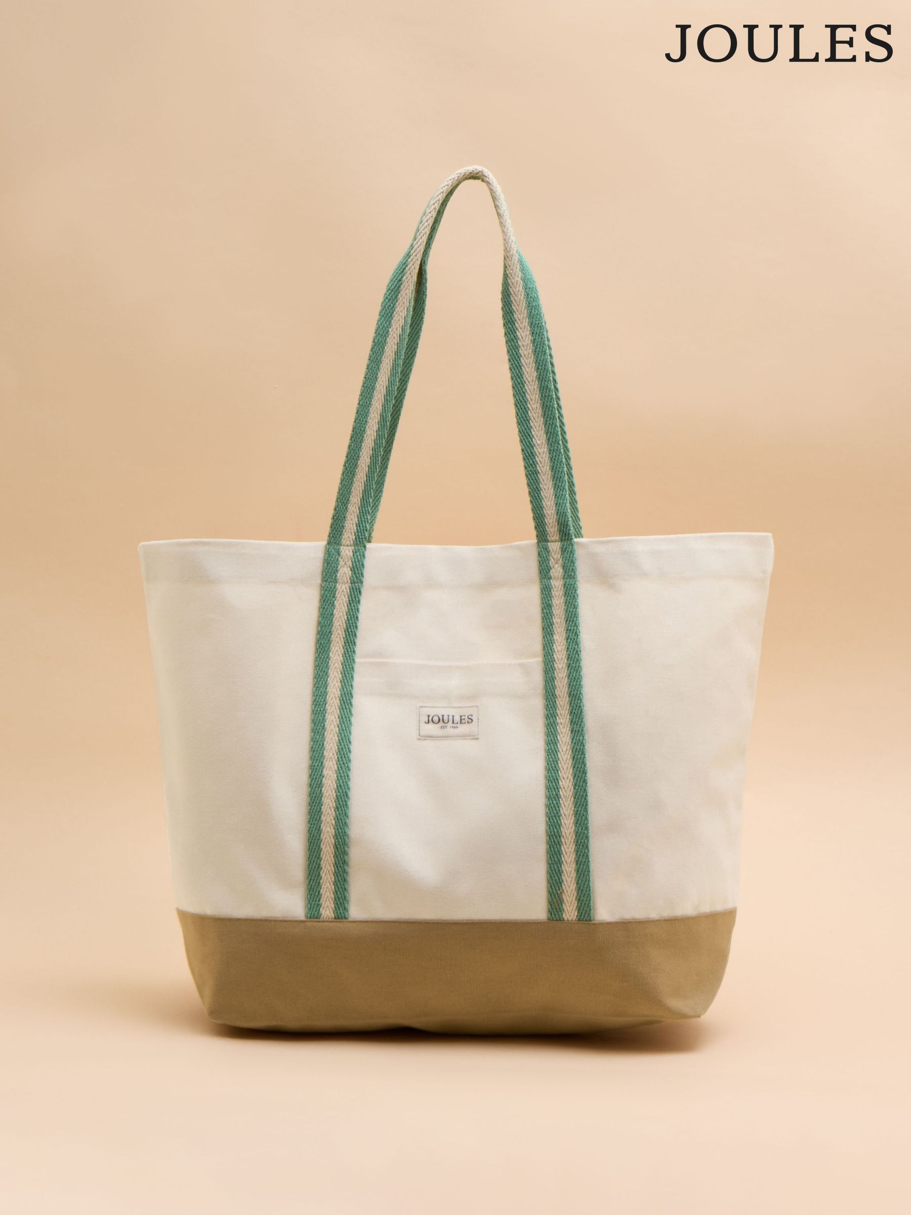 Promenade Neutral Canvas Beach Bag (E16881) | £26