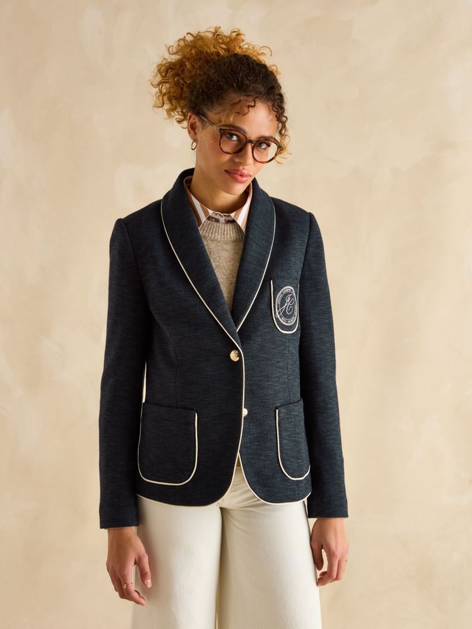Hartley Navy Shawl Collar Blazer (E18199) | £149