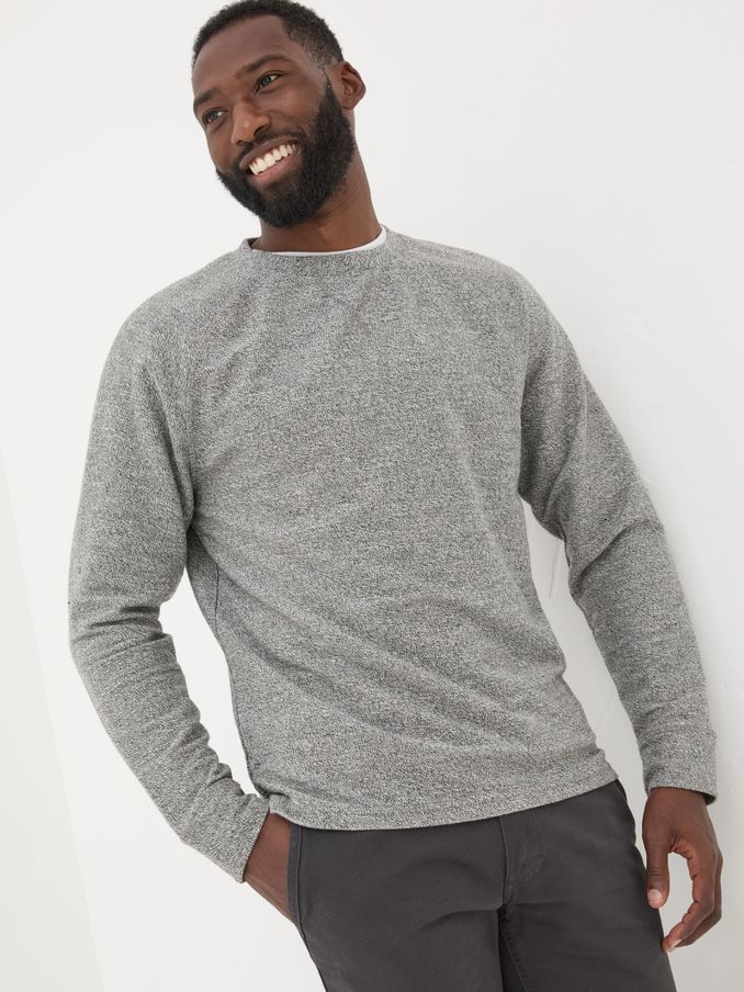 Grey Textured Crew T-Shirt (E19782) | £15